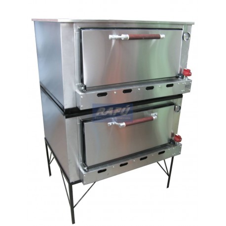 Horno Pizzero Rotisero 24 moldes 2 bocas Makor